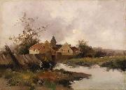 Eugene Galien-Laloue Village au Bord de Eau painting